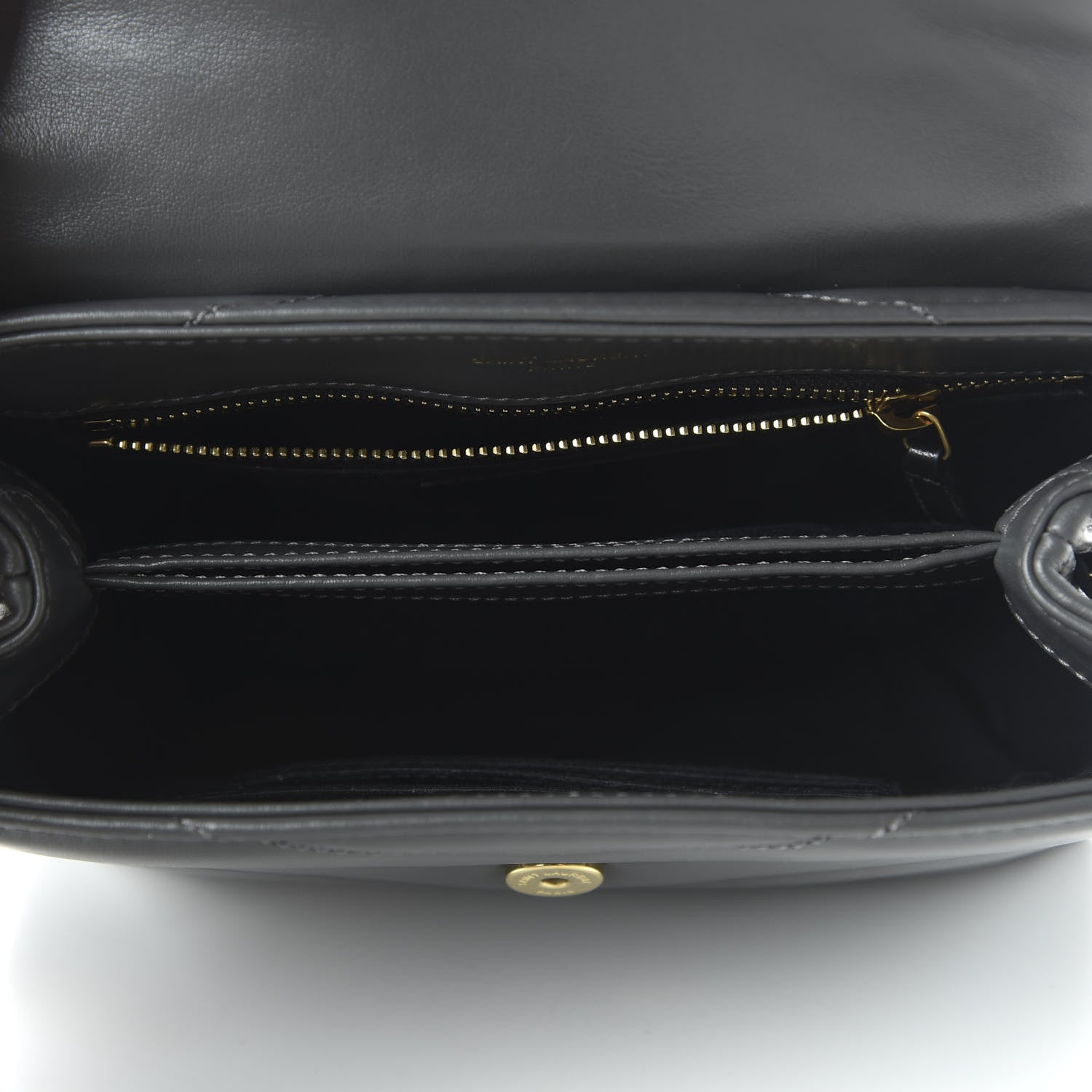 Saint Laurent Calfskin Y Quilted Monogram Toy Loulou Crossbody Bag Storm 5 of 10