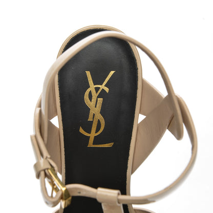 Saint Laurent Patent Tribute 105 Platform Sandals 36 Nude Powder 7 of 9