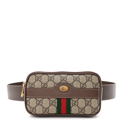 Gucci GG Supreme Monogram Web Ophidia Belted iPhone Case 85 34 Dark Brown 1 of 14