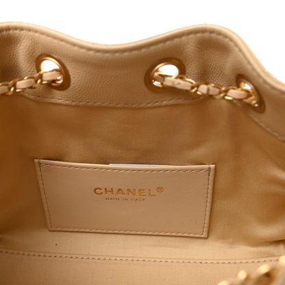 Chanel Caviar Quilted Mini Chanel 25 Handbag Beige 6 of 11