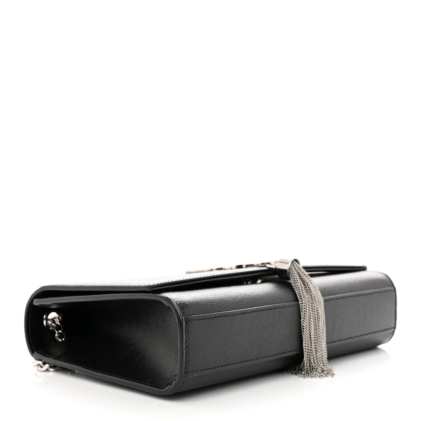 Smooth Calfskin Medium Classic Monogram Kate Tassel Satchel Black