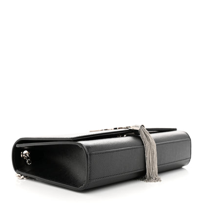 Saint Laurent Smooth Calfskin Medium Classic Monogram Kate Tassel Satchel Black 4 of 11