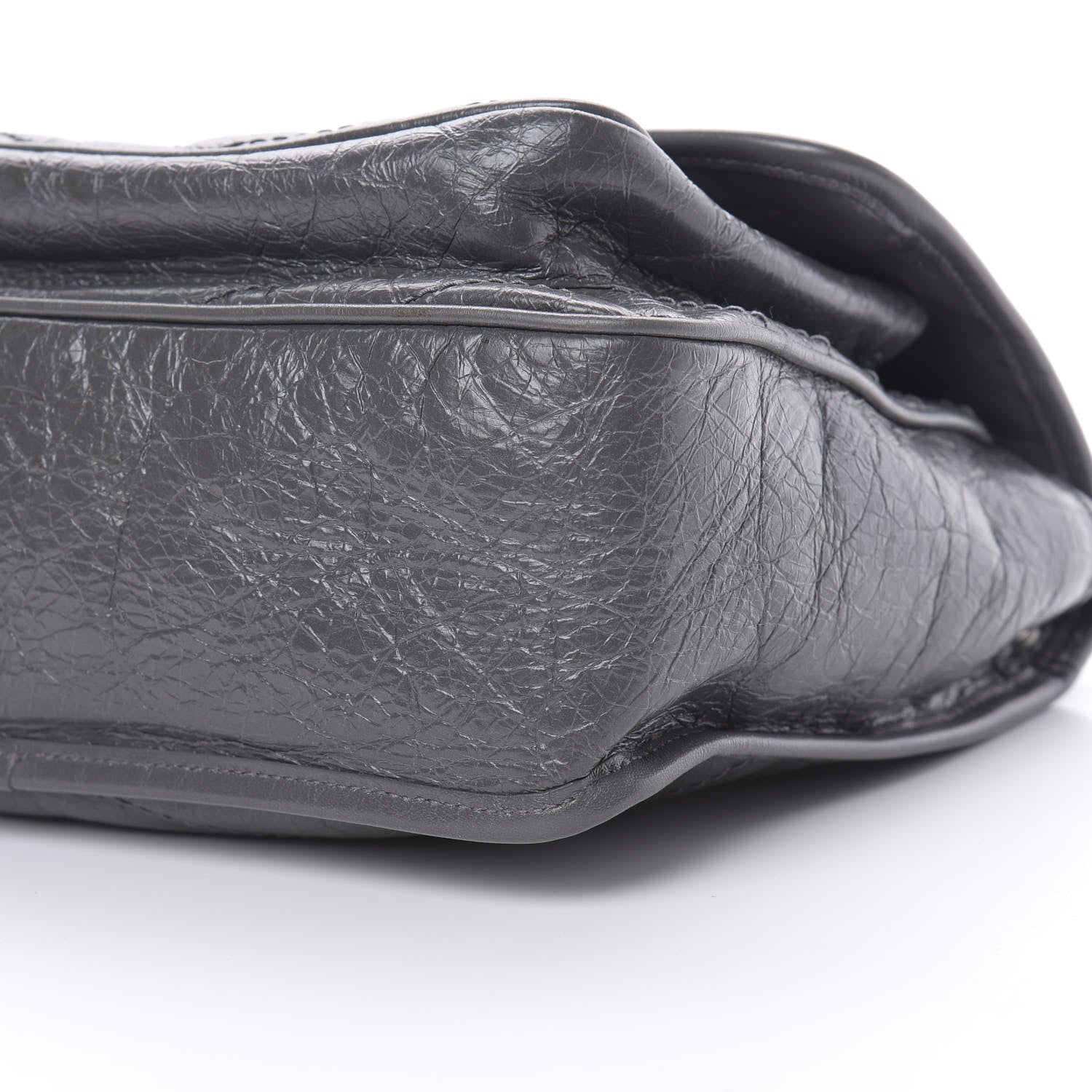 Saint Laurent Crinkled Calfskin Matelasse Monogram Medium Niki Chain Satchel Storm 10 of 12