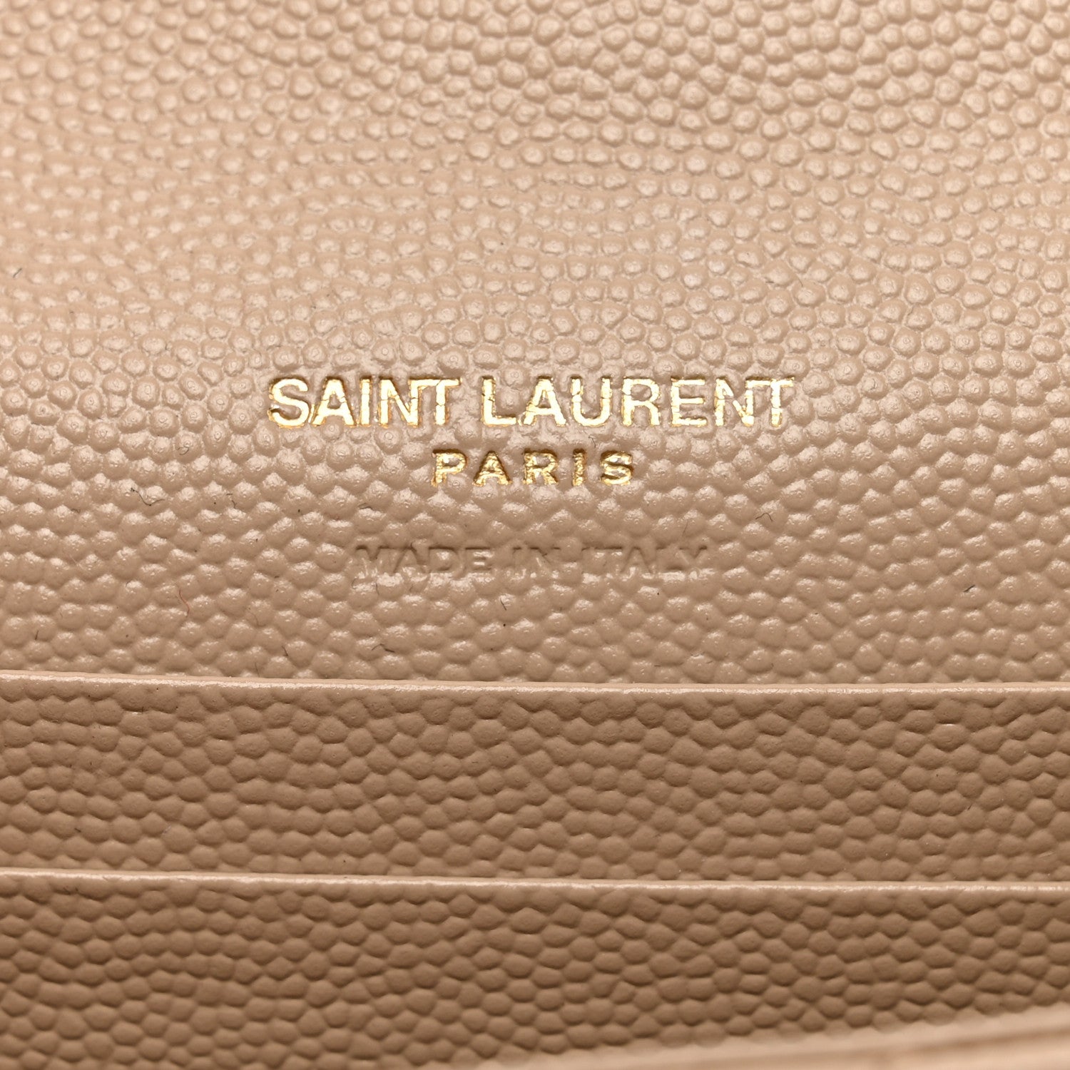 Saint Laurent Grain De Poudre Matelasse Chevron Small Monogram Envelope Wallet Nude Powder 6 of 8