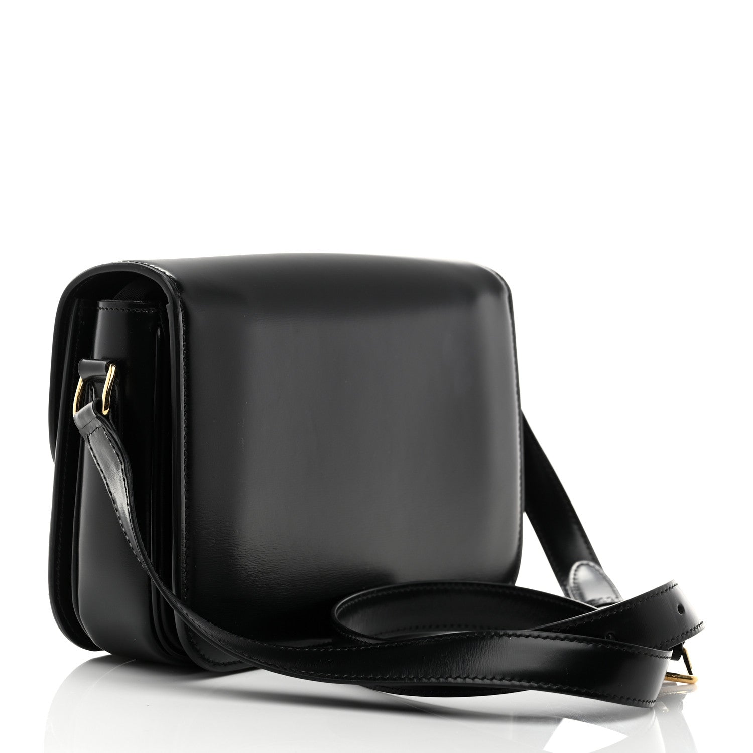 Celine Shiny Calfskin Medium Triomphe Black 3 of 13