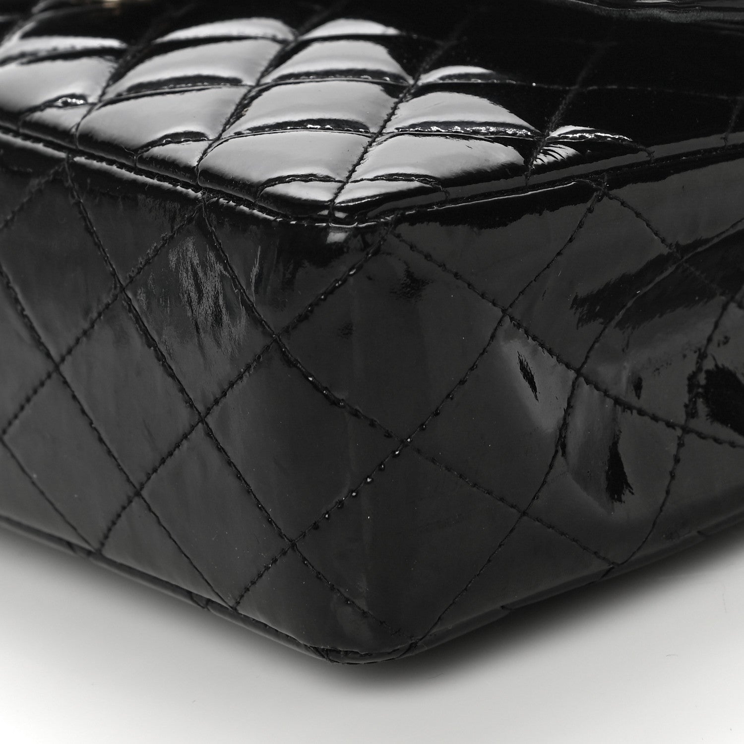 Chanel Patent Quilted Medium Double Flap Black 10 of 18