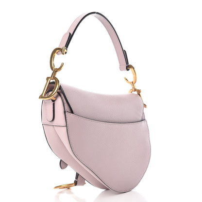 Christian Dior Grained Calfskin Mini Saddle Bag Light Pink 3 of 9