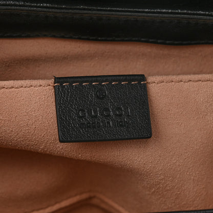 Gucci Monogram Matelasse Diagonal Mini GG Marmont Shoulder Bag Beige Black 6 of 10