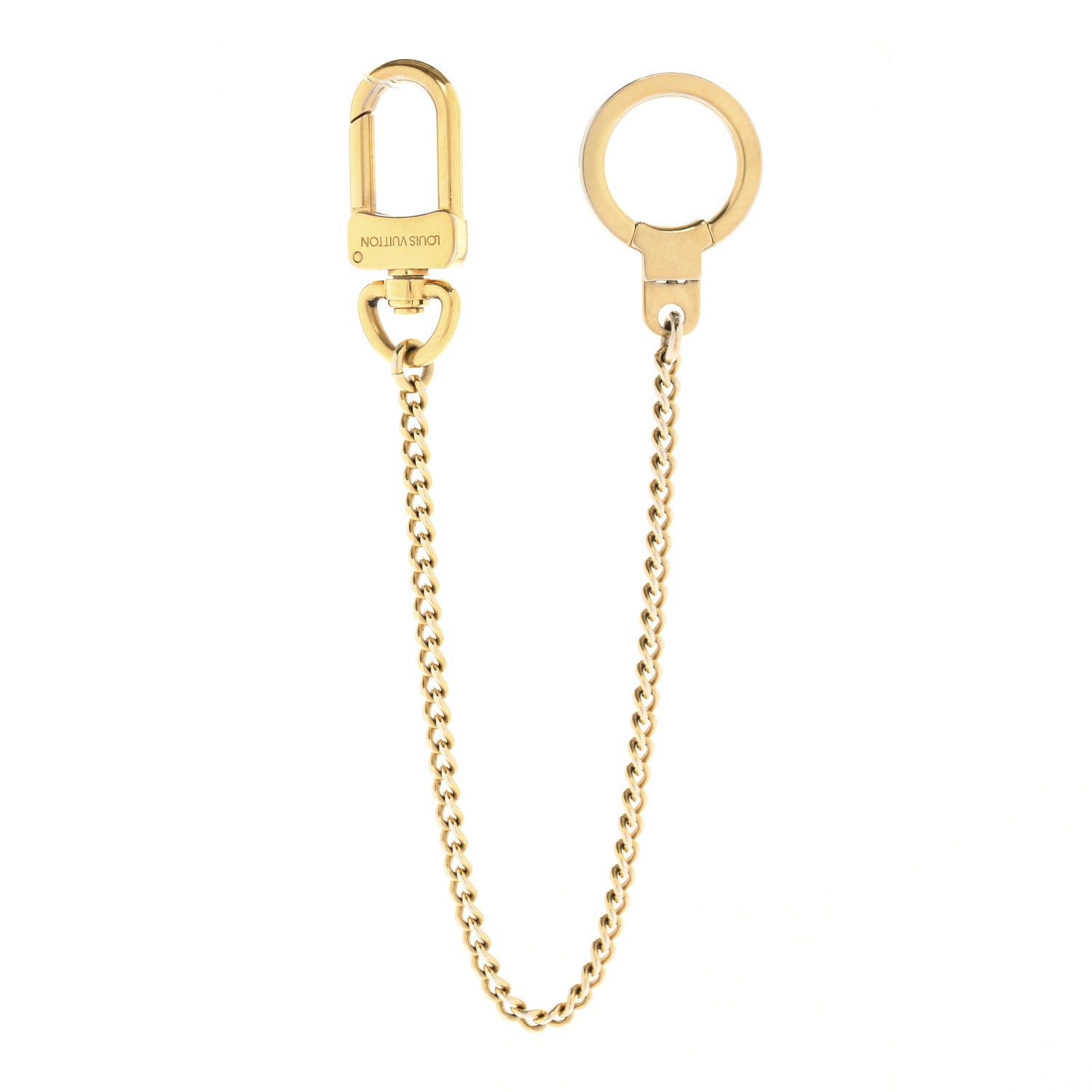 Louis Vuitton Metal Pochette Extender Key Ring Chain Gold 1 of 4