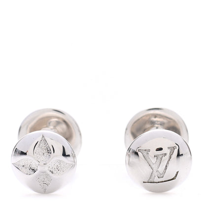 Louis Vuitton Sterling Silver Monogram Cufflinks 1 of 5