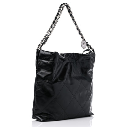 Chanel Shiny Calfskin Quilted Small Chanel 22 Black 4 of 10
