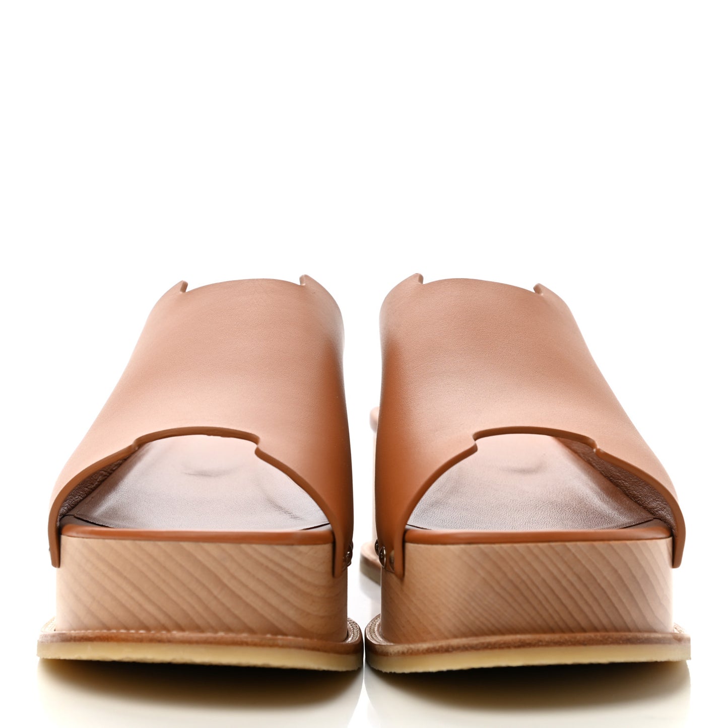 Calfskin Ellipse Mules 38 Marron Glaise