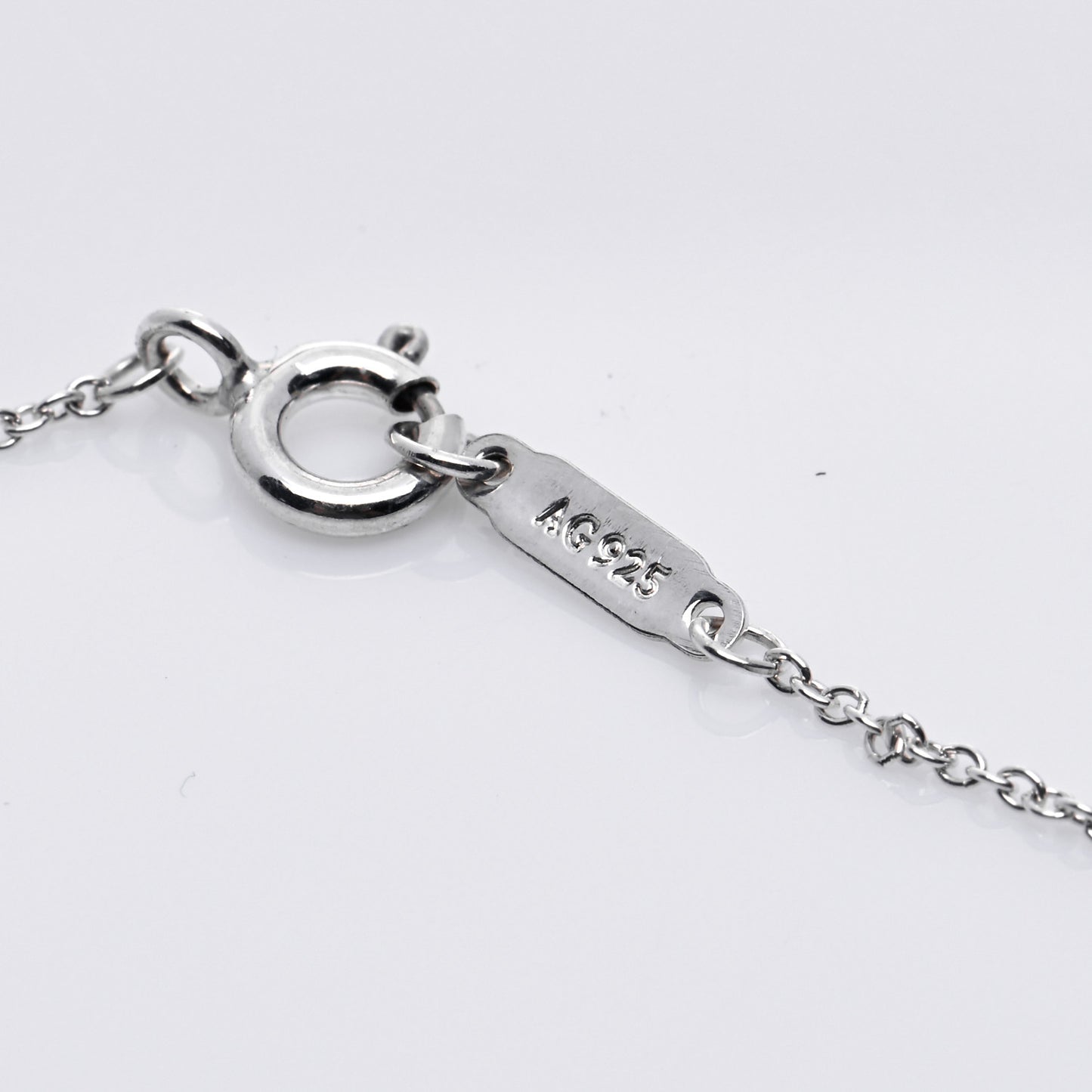 Sterling Silver Diamond Knot Key Pendant Necklace