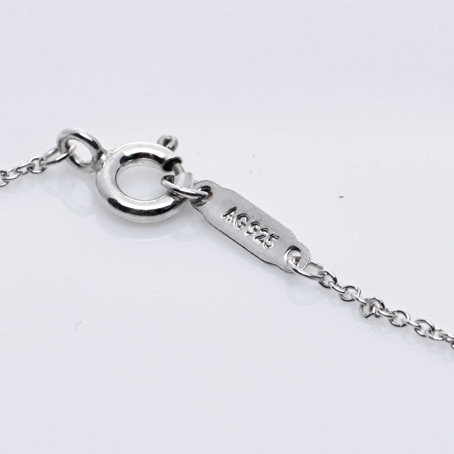 Tiffany Sterling Silver Diamond Knot Key Pendant Necklace 7 of 7