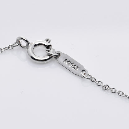 Tiffany Sterling Silver Diamond Knot Key Pendant Necklace 7 of 7