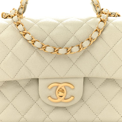 Chanel Caviar Quilted Small Handy CC Flap Light Grey 8 of 10