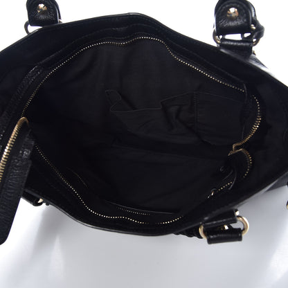 Balenciaga Chevre Silver Metallic Edge Hardware Town Black 6 of 8