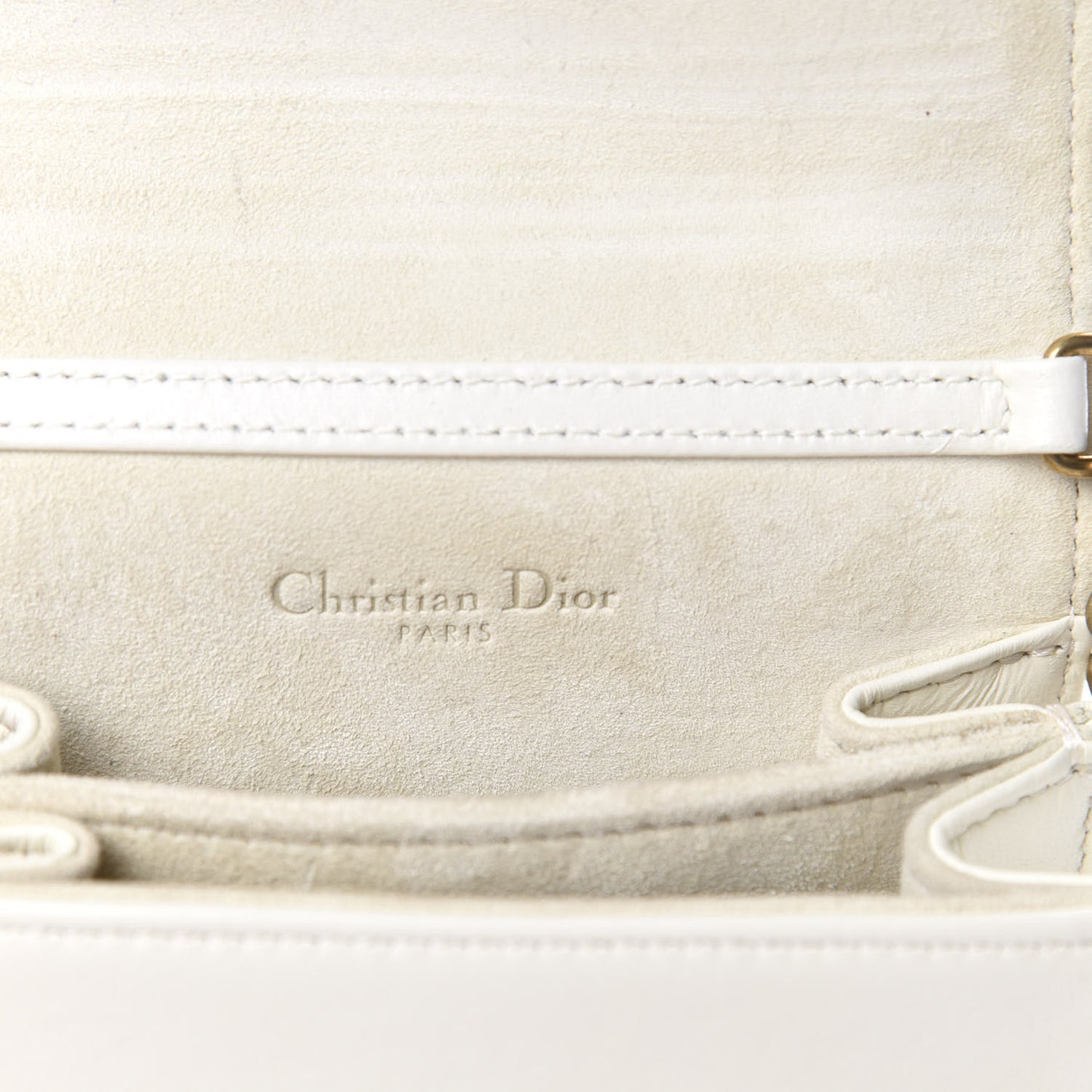Lambskin Studded Vertical Diorama White