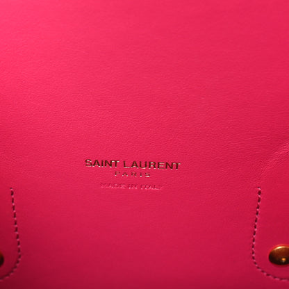 Saint Laurent Calfskin Small Sac De Jour Black Fuchsia 8 of 12