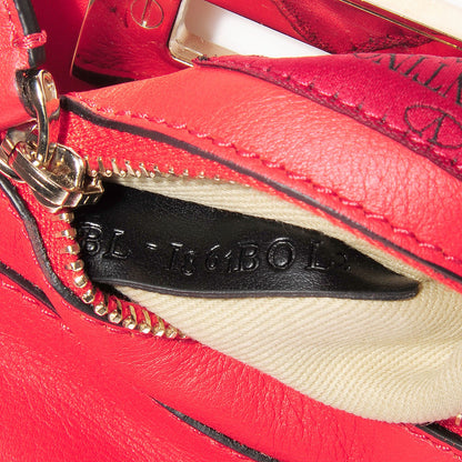 Valentino Garavani Vitello Mini Rockstud Tote Deep Orange 7 of 7