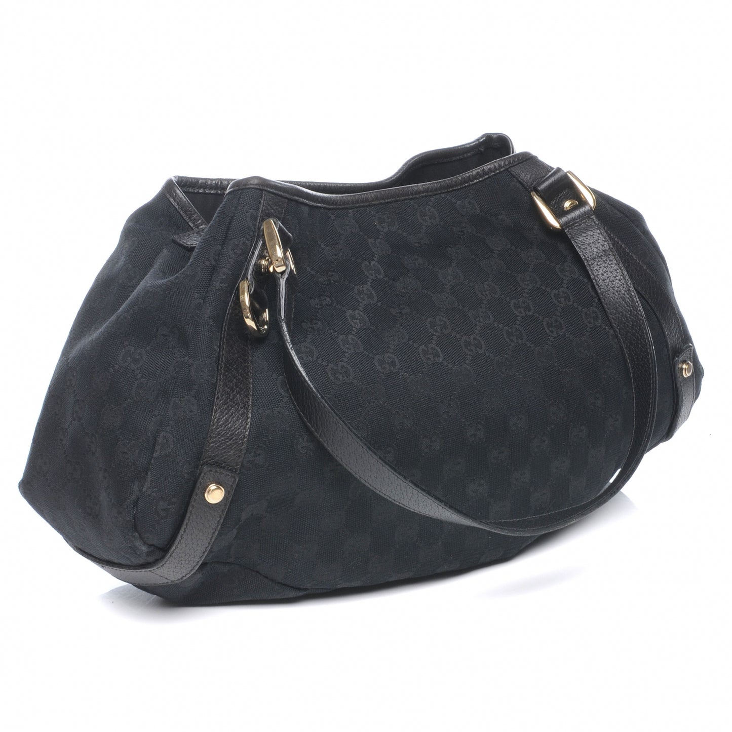 Monogram Medium Abbey Shoulder Bag Black