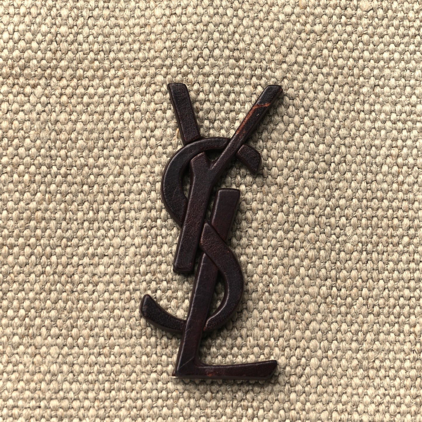 Cotton Canvas Vintage Calfskin Monogram Medium Niki Chain Satchel Natural Chocolate