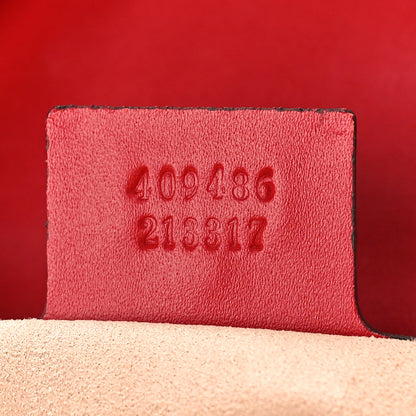 Gucci Guccissima Medium Padlock Shoulder Bag Hibiscus Red 7 of 9