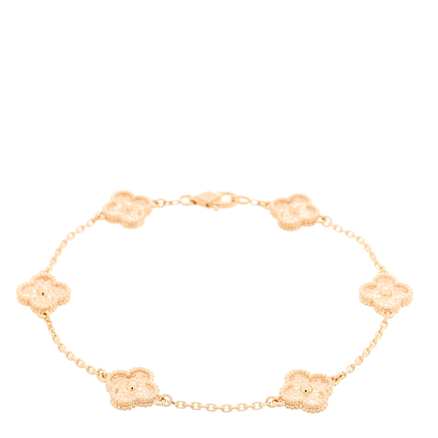 Van Cleef & Arpels 18K Rose Gold 6 Motifs Sweet Alhambra Bracelet 1 of 5