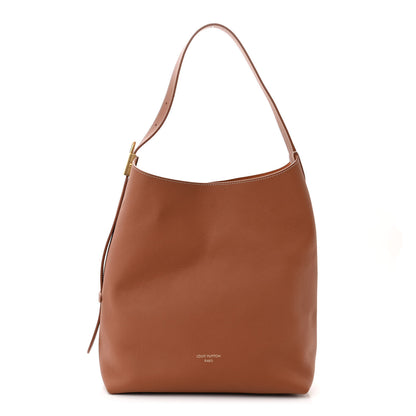 Louis Vuitton LOUIS VUITTON Grained Calfskin Low Key Hobo MM Cognac 1 of 9