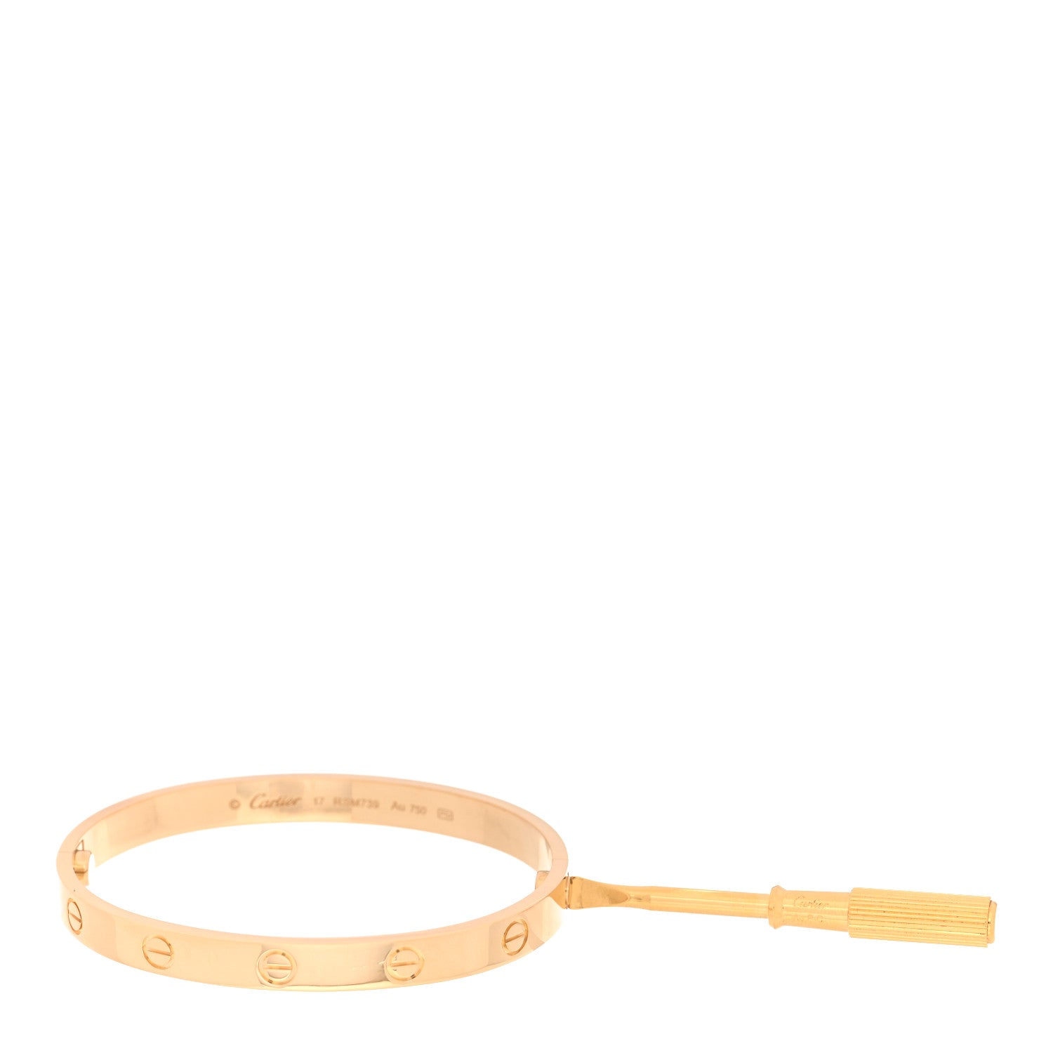 Cartier 18K Yellow Gold LOVE Bracelet 17 6 of 7