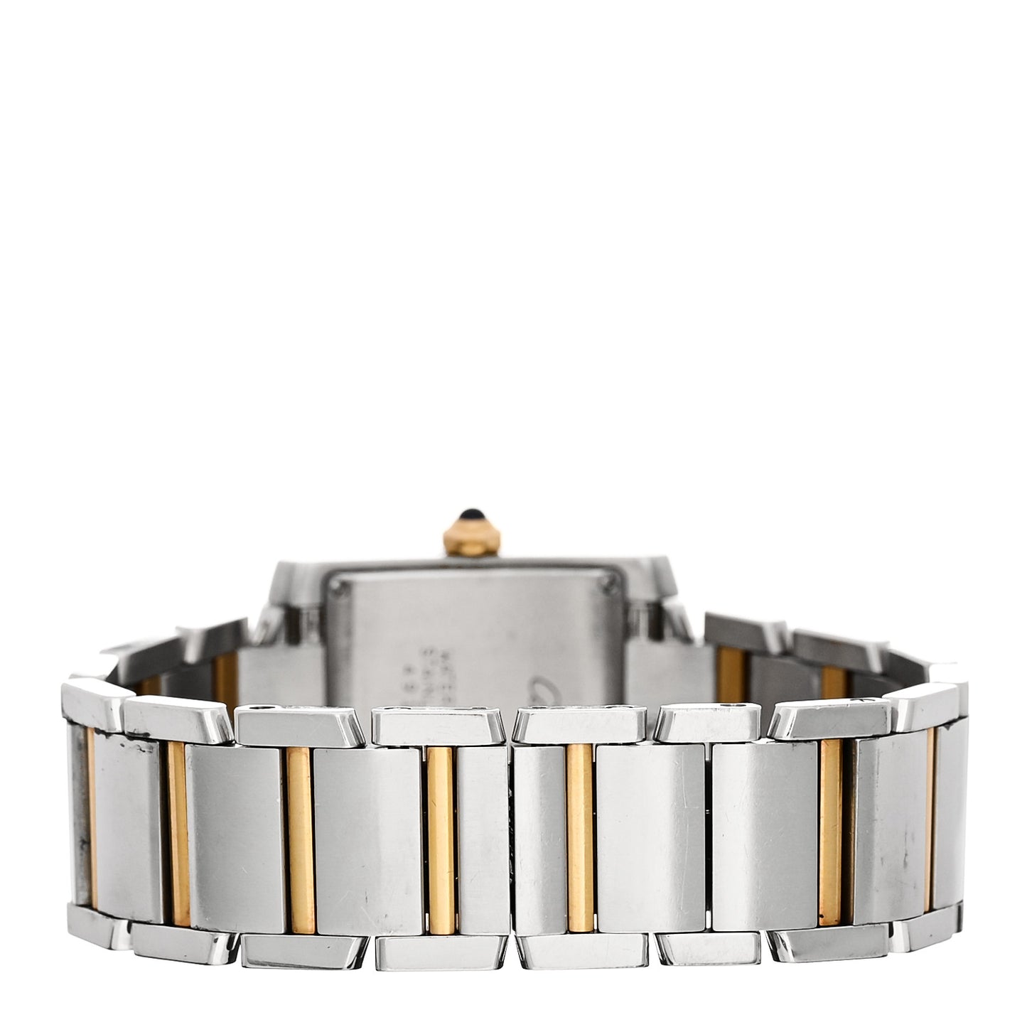 Stainless Steel 18K Yellow Gold 25mm Tank Francaise Quartz Watch