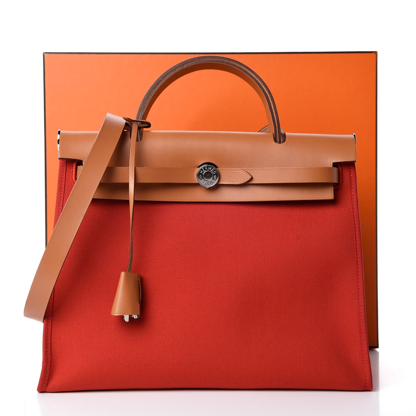 Vache Hunter Toile Herbag Zip 31 PM Rouge Tomate Natural