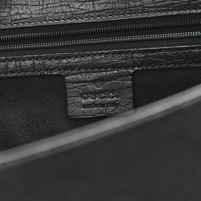 Gucci Monogram Bamboo Handle Bag Black 6 of 10