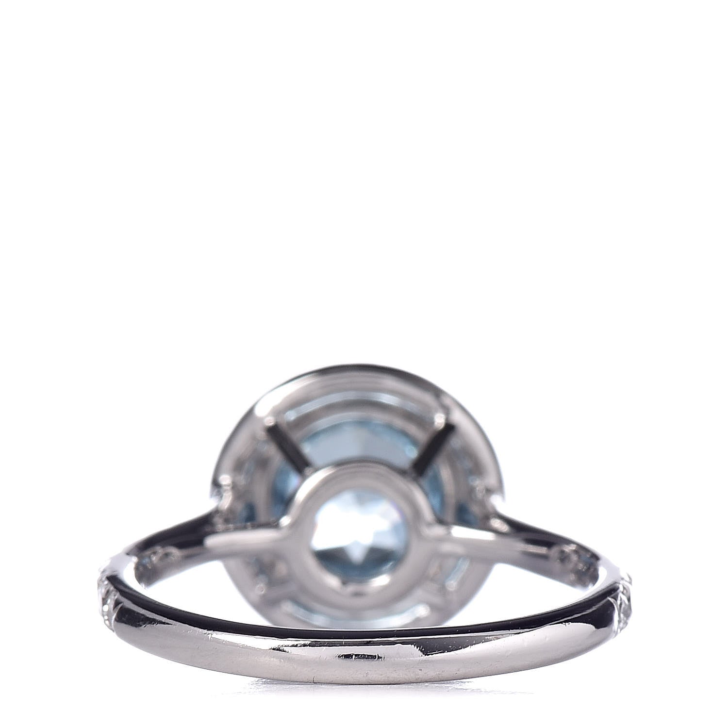 Tiffany Platinum Diamond Aquamarine Soleste Ring 49 5 4 of 6