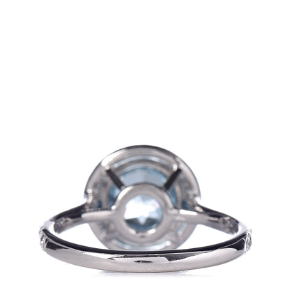 Tiffany Platinum Diamond Aquamarine Soleste Ring 49 5 4 of 6