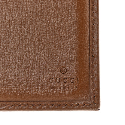 Gucci GG Supreme Monogram Azalea Calfskin Retro Interlocking G Card Case Beige Ebony Brown Sugar 7 of 11