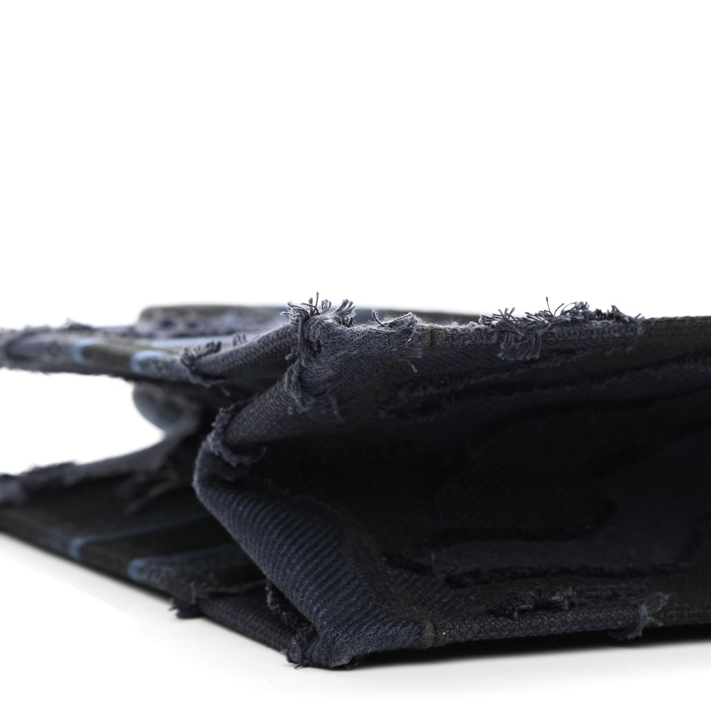 Canvas Embroidered Camouflage Book Tote Blue