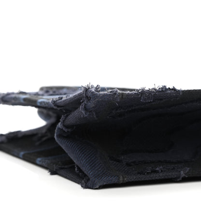 Christian Dior Canvas Embroidered Camouflage Book Tote Blue 9 of 10