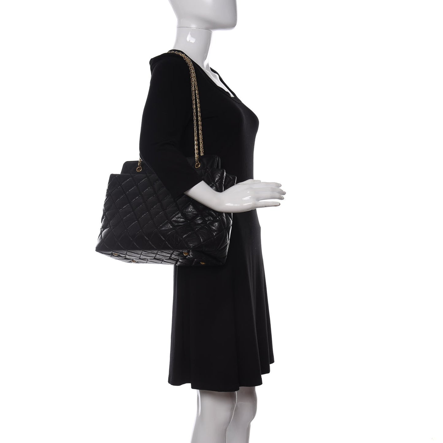 Aged Calfskin Reissue 2.55 Tote Black