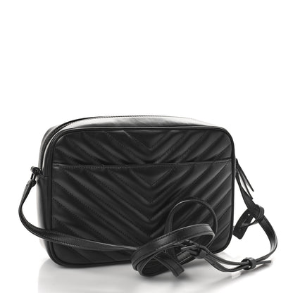 Saint Laurent Calfskin Matelasse Monogram Monochrome Lou Camera Bag Black 3 of 8