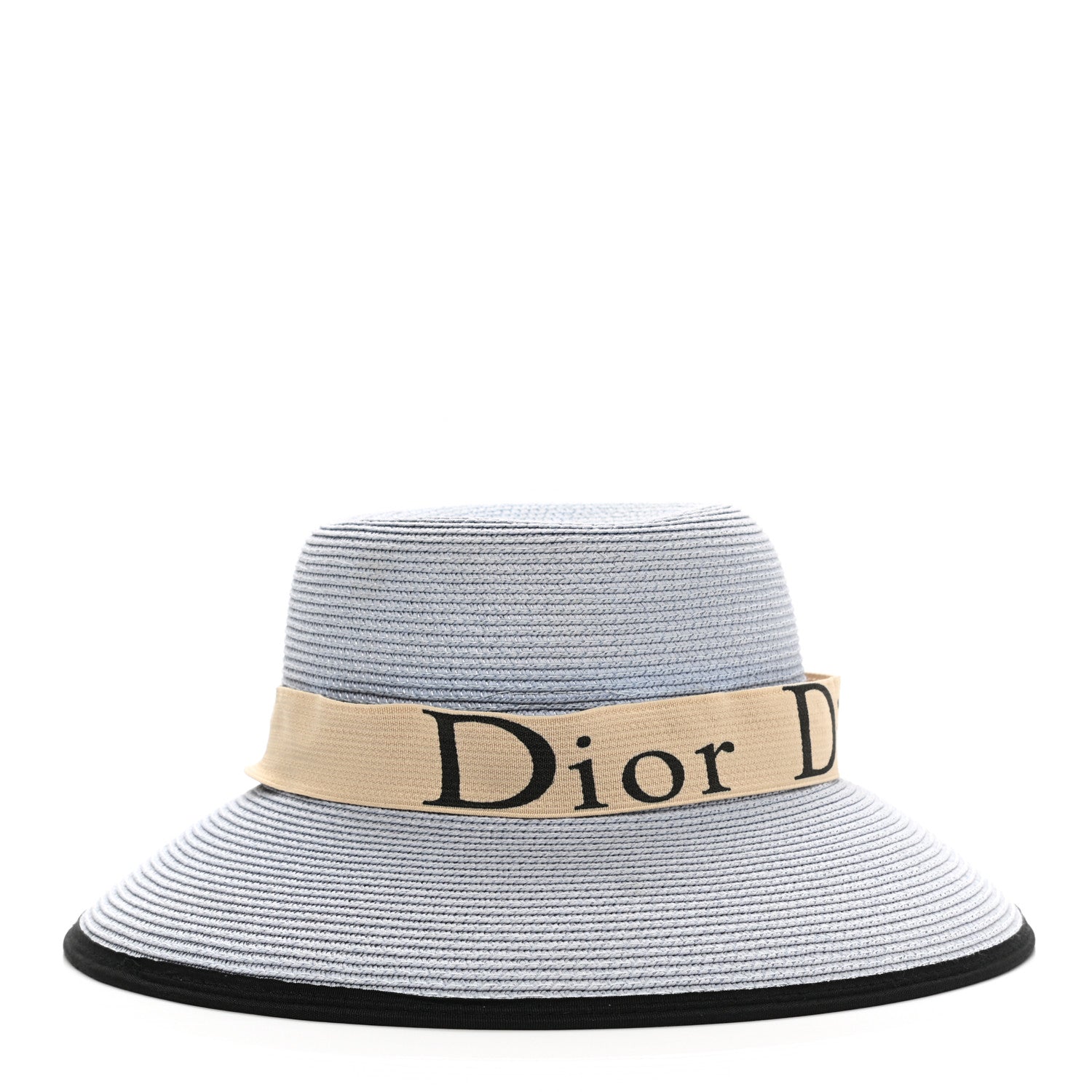 Christian Dior Straw Logo Hat Blue 6 of 11