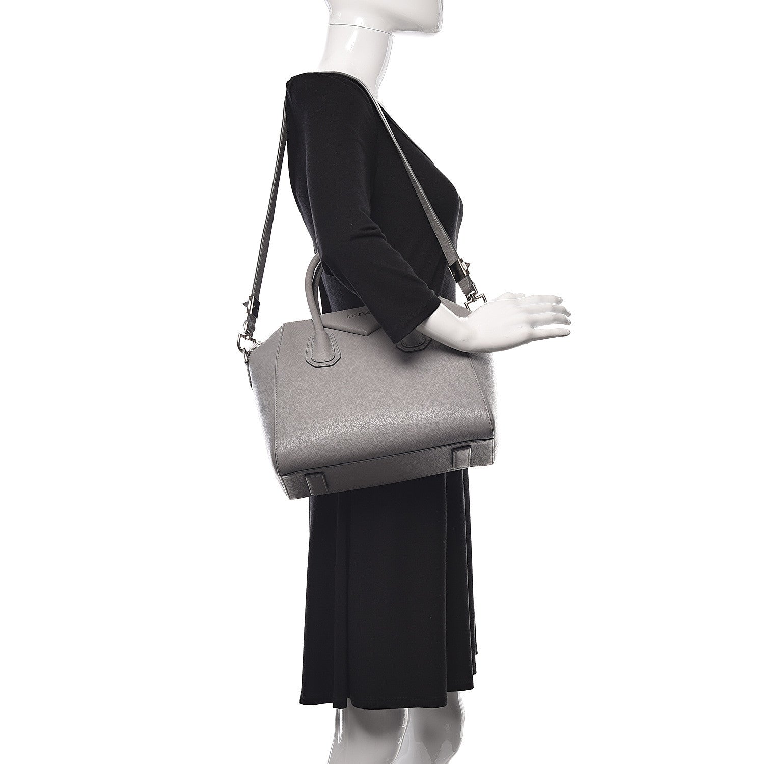 Givenchy Sugar Goatskin Small Antigona Pearl Grey 2 of 14