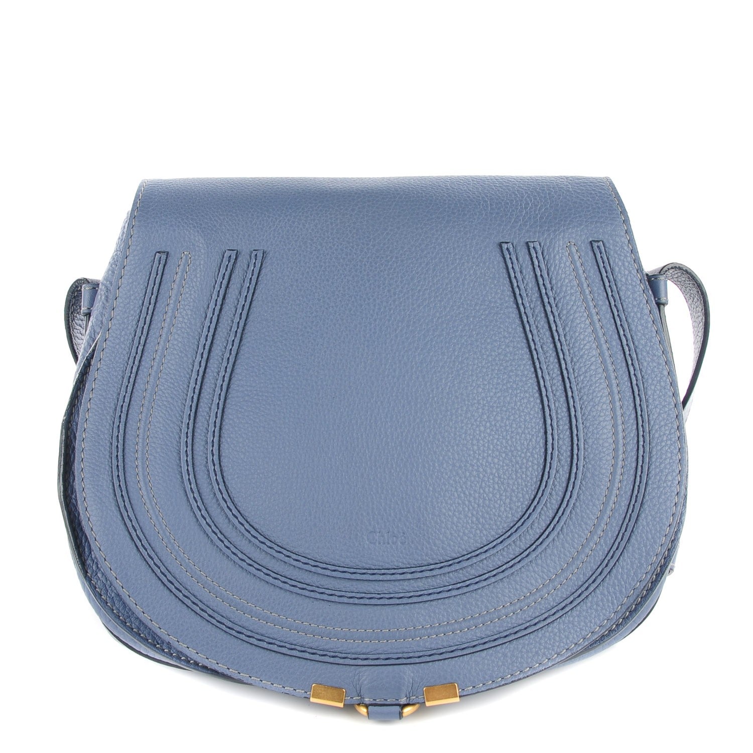 Chloe Calfskin Medium Marcie Round Crossbody Bag Street Blue 1 of 11