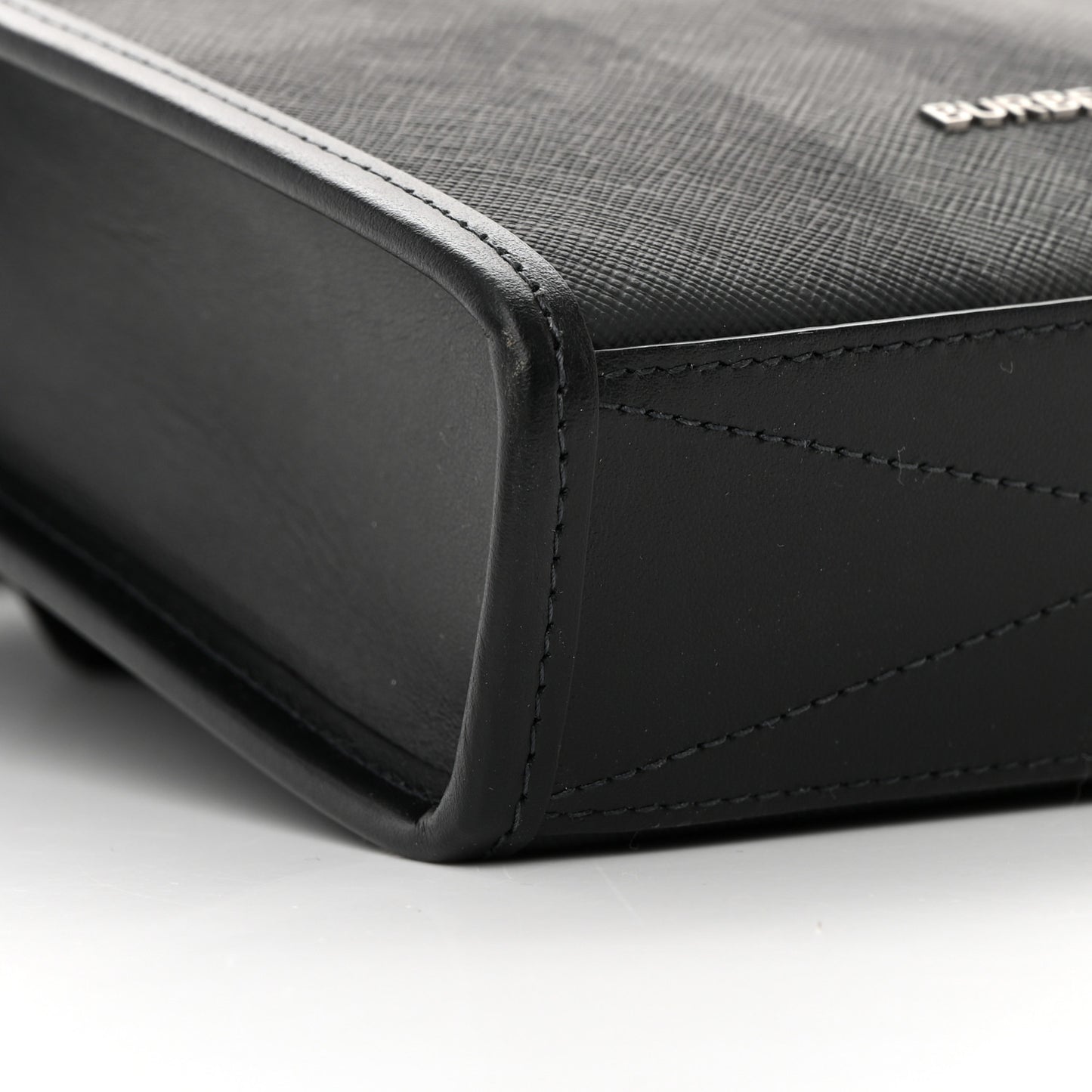 E-Canvas Mini Denny Check Tote Charcoal