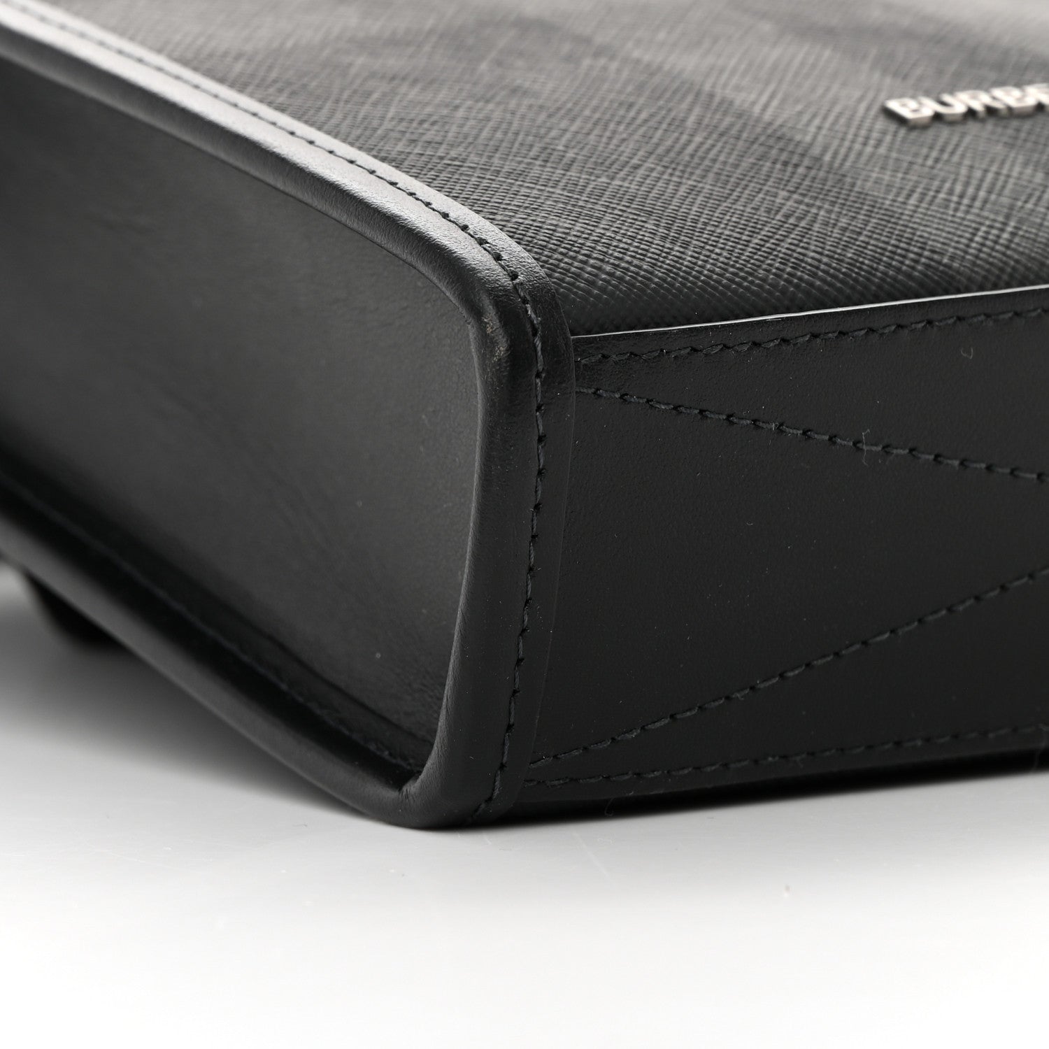 Burberry E-Canvas Mini Denny Check Tote Charcoal 8 of 10