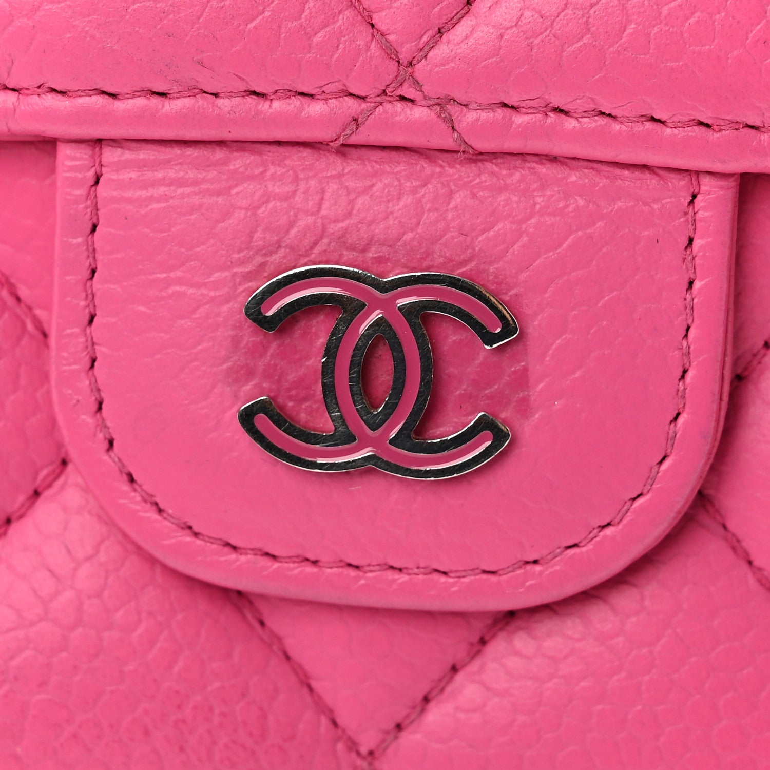 Chanel Caviar Quilted Large Flap Wallet Pink 10 of 10