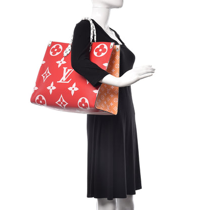 Louis Vuitton Monogram Giant Onthego GM Rouge Rose 3 of 11