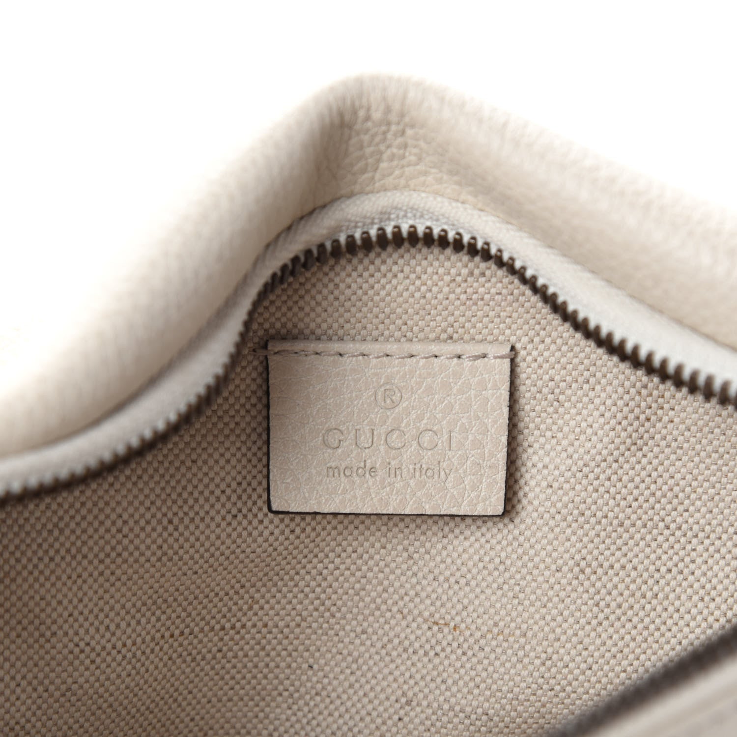 Gucci Grained Calfskin Small Logo Belt Bag White 8 of 11