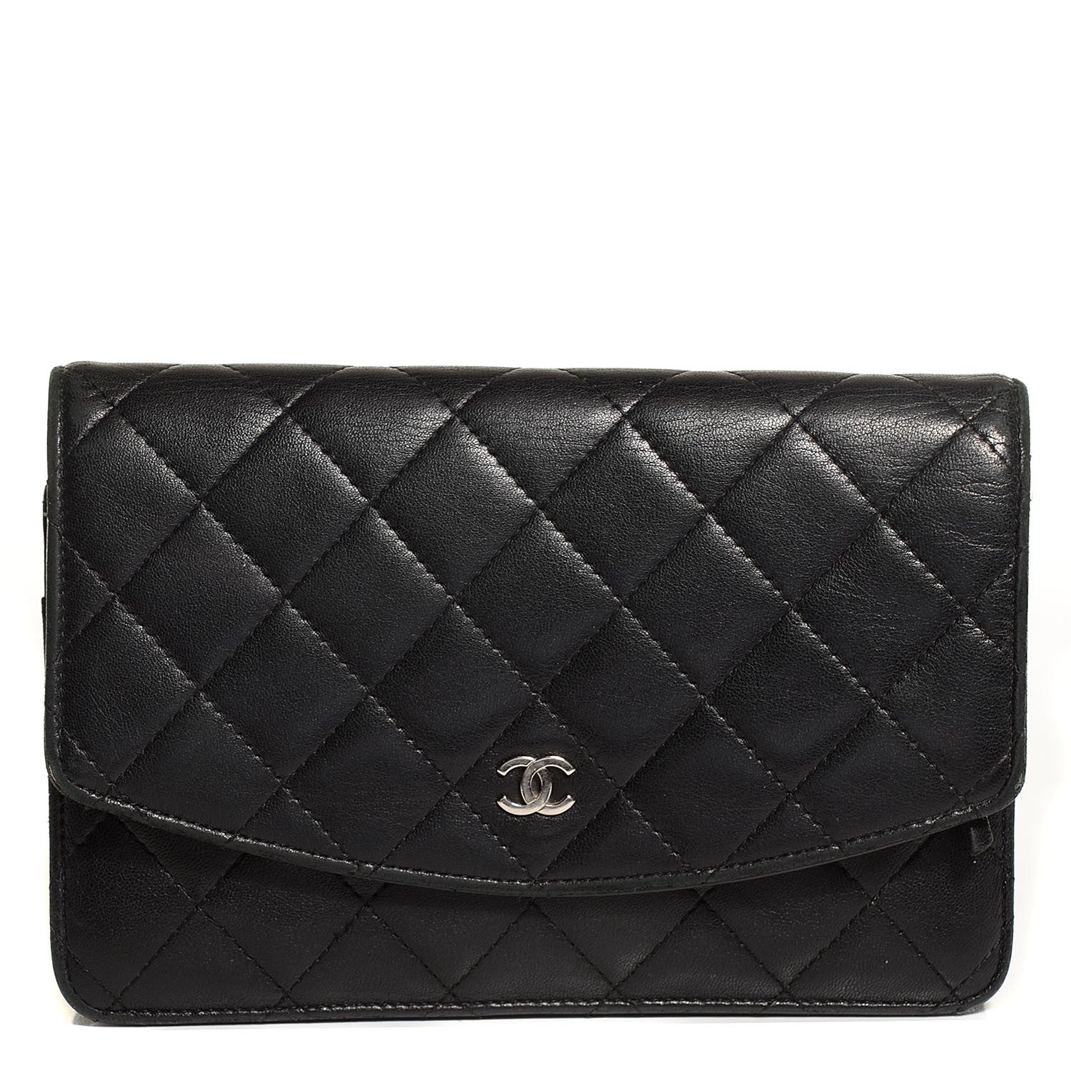 Chanel Lambskin Quilted Wallet Black 1 of 8