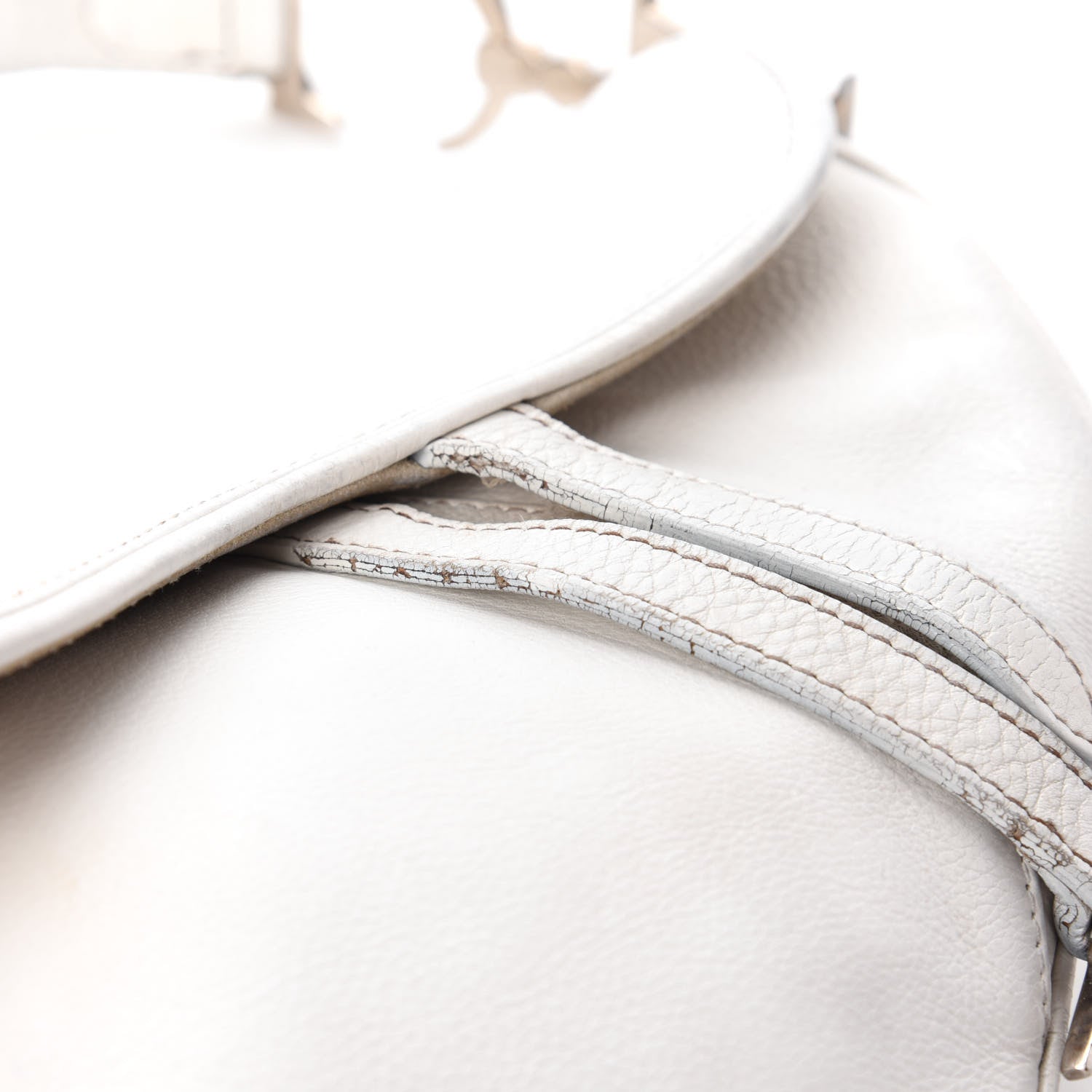 Christian Dior Calfskin Saddle Bag White 11 of 14
